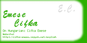 emese cifka business card